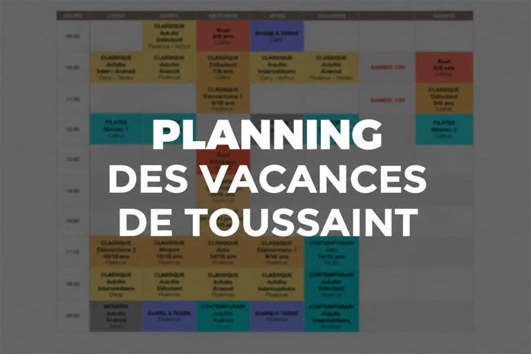 Horaires Toussaint 2026